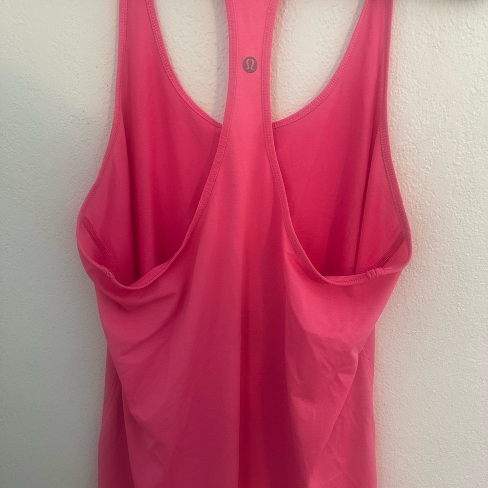 Lululemon Athletica Pink Backless Ruched Tank Top